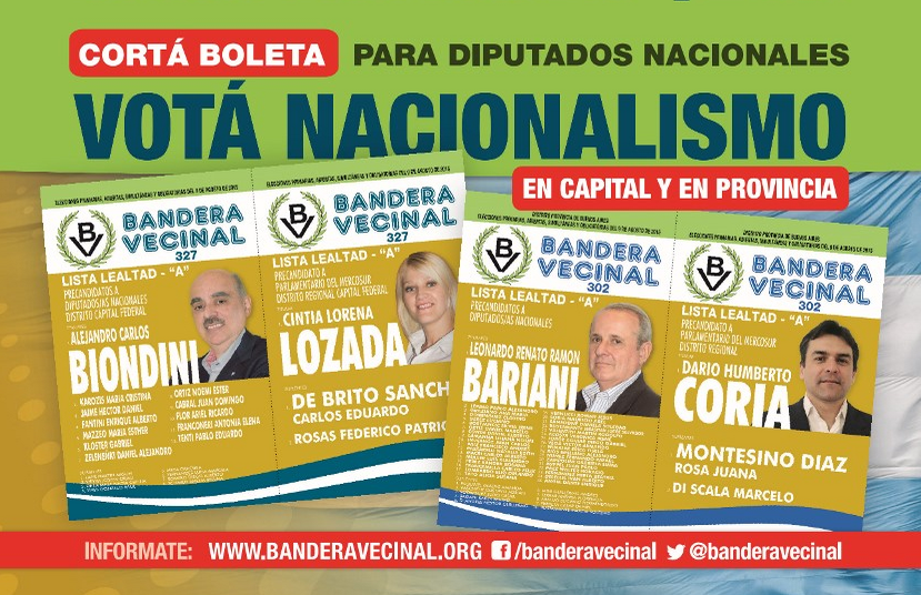 Bandera Vecinal: Propuestas electorales del Nacionalismo